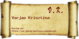 Varjas Krisztina névjegykártya